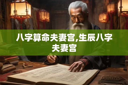 八字算命夫妻宫,生辰八字夫妻宫