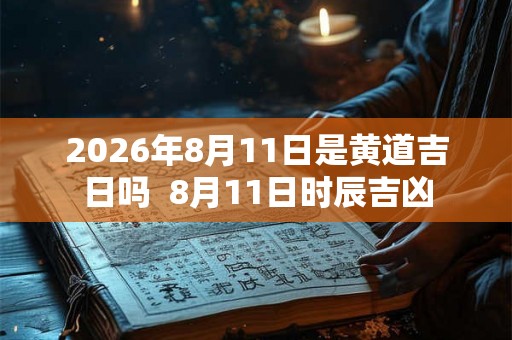 2026年8月11日是黄道吉日吗  8月11日时辰吉凶