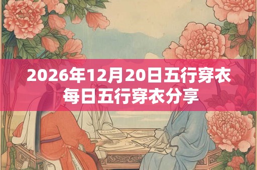 2026年12月20日五行穿衣 每日五行穿衣分享