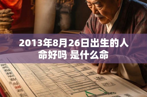 2013年8月26日出生的人命好吗 是什么命