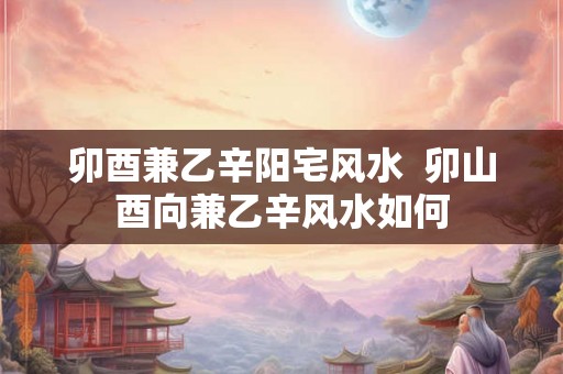 卯酉兼乙辛阳宅风水 卯山酉向兼乙辛风水如何 卯酉兼乙辛阳宅风水 卯山酉向兼乙辛风水如何