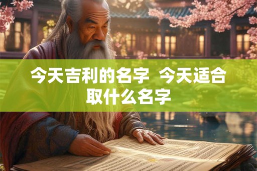 今天吉利的名字  今天适合取什么名字