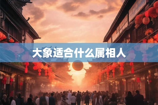 大象适合什么属相人