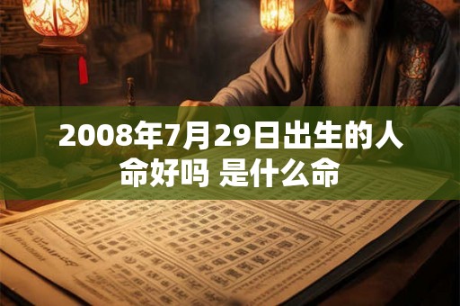 2008年7月29日出生的人命好吗 是什么命