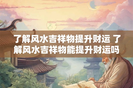 了解风水吉祥物提升财运 了解风水吉祥物能提升财运吗
