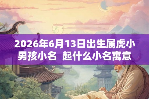 2026年6月13日出生属虎小男孩小名  起什么小名寓意好