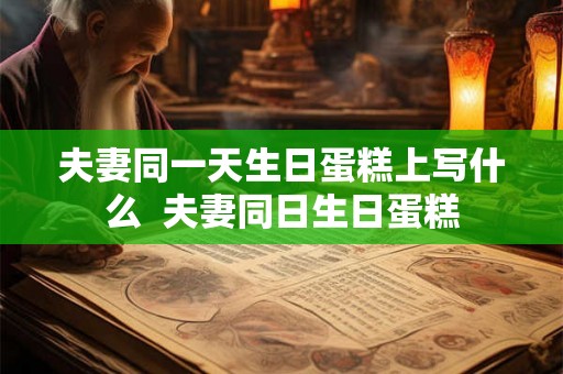 夫妻同一天生日蛋糕上写什么  夫妻同日生日蛋糕