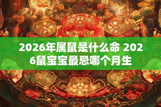 2026年属鼠是什么命 2026鼠宝宝最忌哪个月生 2026年属鼠是什么命 2026鼠宝宝最忌哪个月生