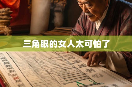 三角眼的女人太可怕了