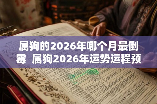 属狗的2026年哪个月最倒霉  属狗2026年运势运程预测