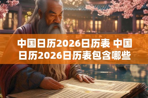 中国日历2026日历表 中国日历2026日历表包含哪些内容及特色 中国日历2026日历表 中国日历2026日历表包含哪些内容及特色