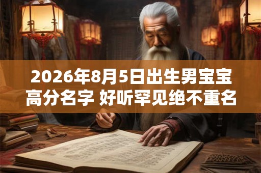 2026年8月5日出生男宝宝高分名字 好听罕见绝不重名的男孩名字