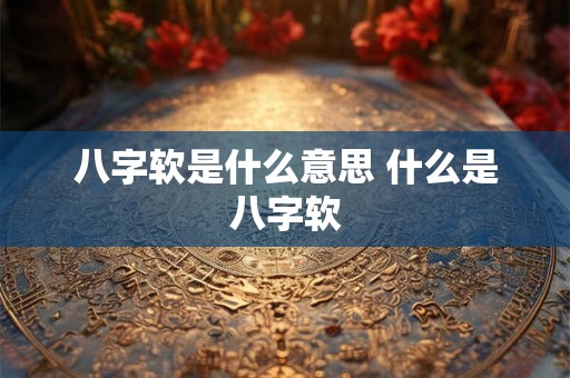八字软是什么意思 什么是八字软 八字软是什么意思 什么是八字软