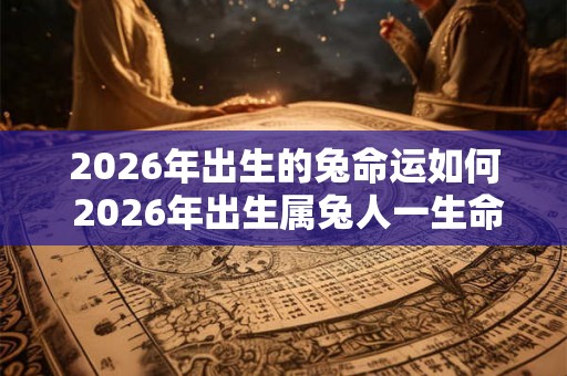 2026年出生的兔命运如何 2026年出生属兔人一生命运 2026年出生的兔命运如何 2026年出生属兔人一生命运