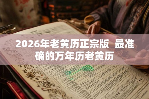 2026年老黄历正宗版  最准确的万年历老黄历