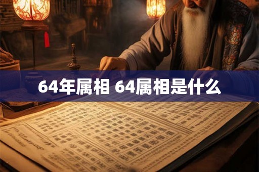 64年属相 64属相是什么