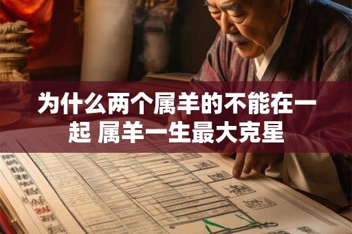 为什么两个属羊的不能在一起 属羊一生最大克星