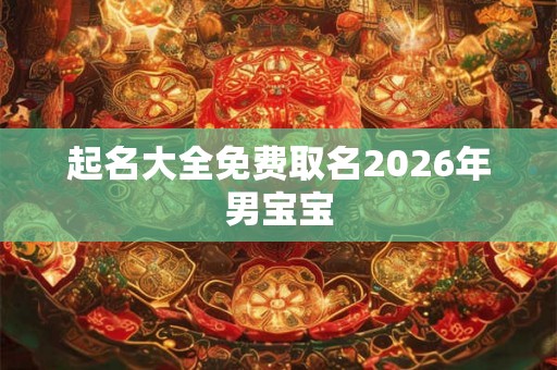 起名大全免费取名2026年男宝宝