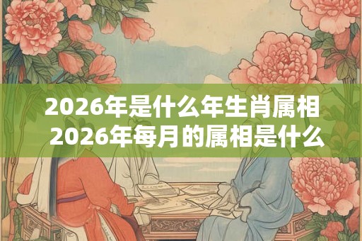 2026年是什么年生肖属相  2026年每月的属相是什么