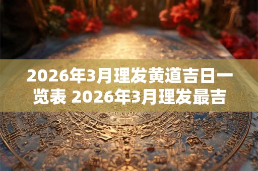 2026年3月理发黄道吉日一览表 2026年3月理发最吉利的日子 2026年3月理发黄道吉日一览表 2026年3月理发最吉利的日子