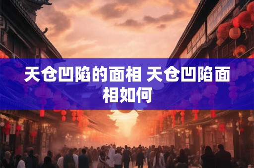 天仓凹陷的面相 天仓凹陷面相如何