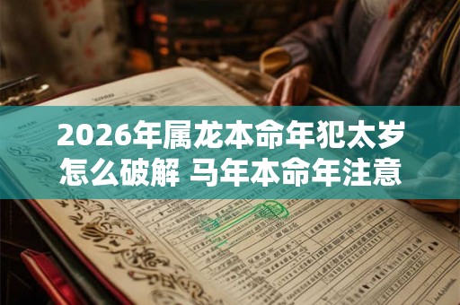 2026年属龙本命年犯太岁怎么破解 马年本命年注意事项有哪些 2026年属龙本命年犯太岁怎么破解 马年本命年注意事项有哪些
