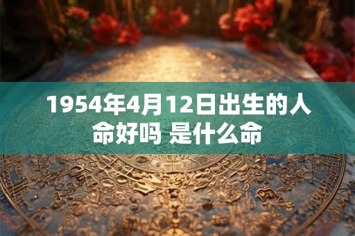 1954年4月12日出生的人命好吗 是什么命