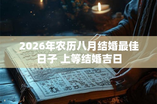 2026年农历八月结婚最佳日子 上等结婚吉日