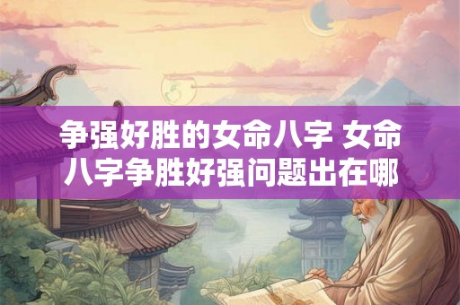 争强好胜的女命八字 女命八字争胜好强问题出在哪 争强好胜的女命八字 女命八字争胜好强问题出在哪