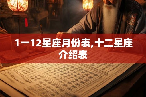 1一12星座月份表,十二星座介绍表