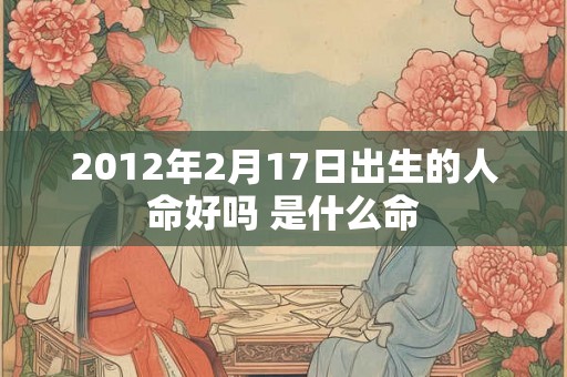 2012年2月17日出生的人命好吗 是什么命