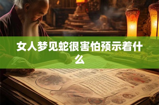 女人梦见蛇很害怕预示着什么