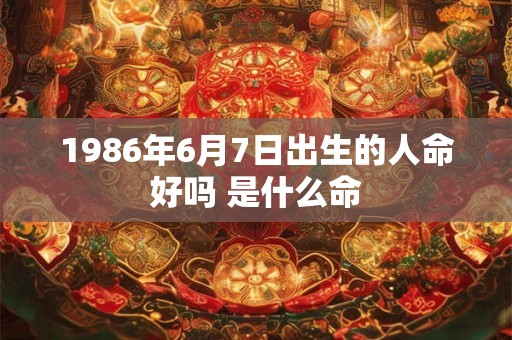 1986年6月7日出生的人命好吗 是什么命