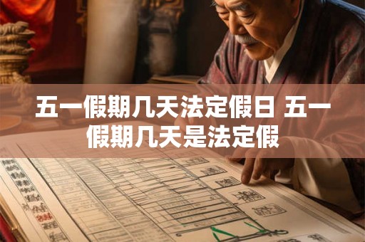 五一假期几天法定假日 五一假期几天是法定假