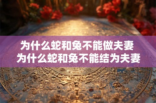 为什么蛇和兔不能做夫妻 为什么蛇和兔不能结为夫妻