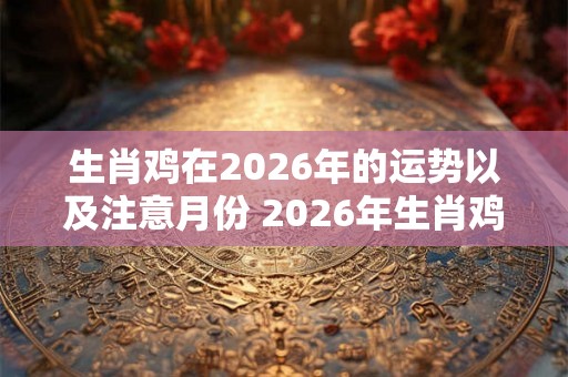 生肖鸡在2026年的运势以及注意月份 2026年生肖鸡运势及注意月份