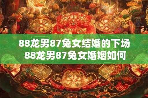 88龙男87兔女结婚的下场 88龙男87兔女婚姻如何