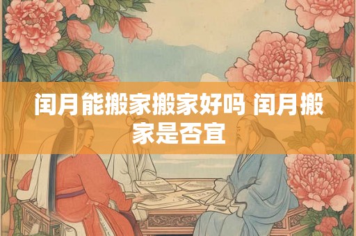 闰月能搬家搬家好吗 闰月搬家是否宜 闰月能搬家搬家好吗 闰月搬家是否宜