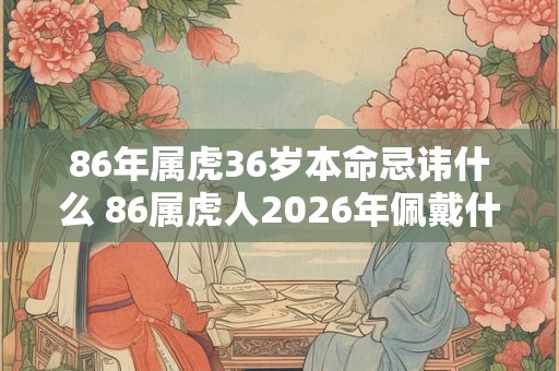 86年属虎36岁本命忌讳什么 86属虎人2026年佩戴什么