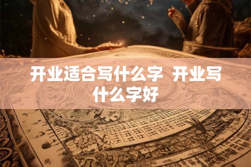 开业适合写什么字  开业写什么字好