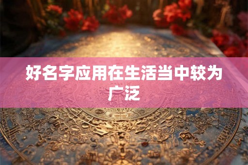 好名字应用在生活当中较为广泛