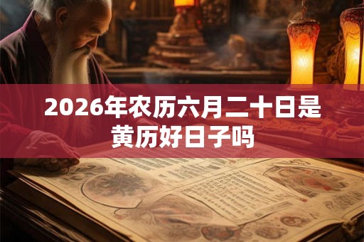 2026年农历六月二十日是黄历好日子吗