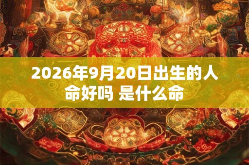 2026年9月20日出生的人命好吗 是什么命