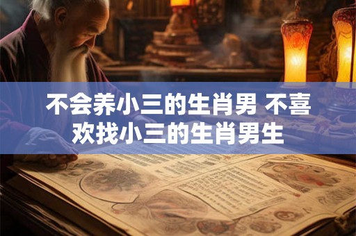 不会养小三的生肖男 不喜欢找小三的生肖男生