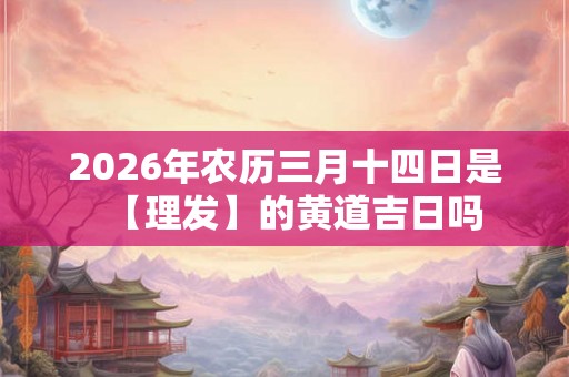 2026年农历三月十四日是【理发】的黄道吉日吗