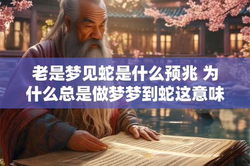老是梦见蛇是什么预兆 为什么总是做梦梦到蛇这意味着什么 老是梦见蛇是什么预兆 为什么总是做梦梦到蛇这意味着什么