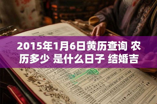 2015年1月6日黄历查询 农历多少 是什么日子 结婚吉时