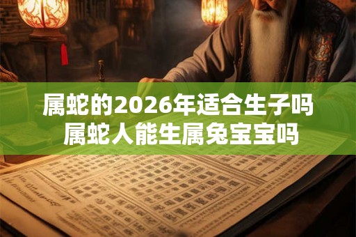 属蛇的2026年适合生子吗 属蛇人能生属兔宝宝吗 属蛇的2026年适合生子吗 属蛇人能生属兔宝宝吗