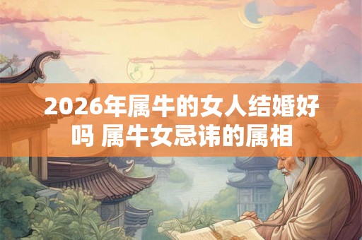 2026年属牛的女人结婚好吗 属牛女忌讳的属相 2026年属牛的女人结婚好吗 属牛女忌讳的属相