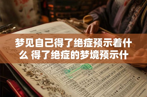 梦见自己得了绝症预示着什么 得了绝症的梦境预示什么 梦见自己得了绝症预示着什么 得了绝症的梦境预示什么